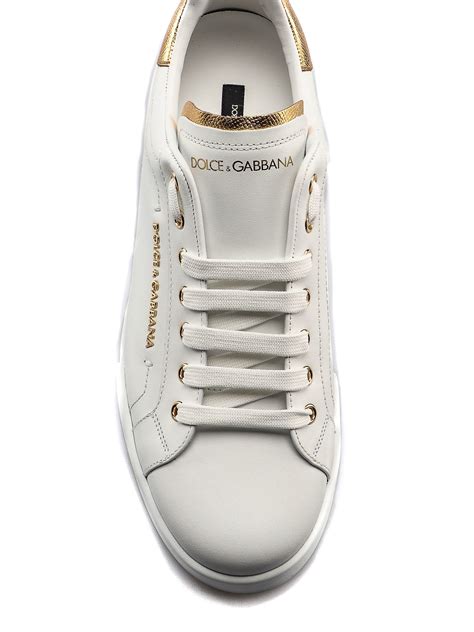 dolce gabbana scarpe bianche e oro